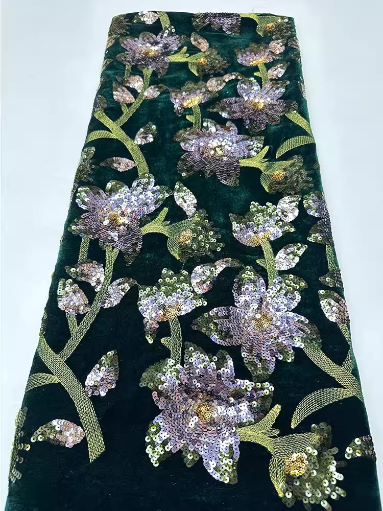 ผ้ากำมะหยี่สไตล์เรโทร 1 หลา งา - Embroidery Beads บทวิจารณ์และราคา