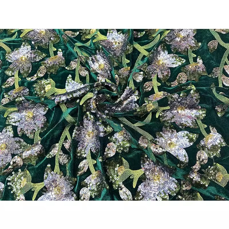 ผ้ากำมะหยี่สไตล์เรโทร 1 หลา งา - Embroidery Beads บทวิจารณ์และราคา