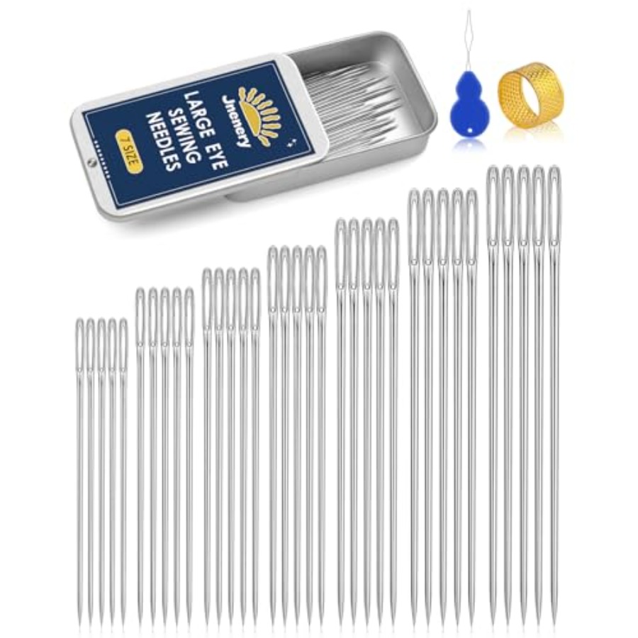 เข็มเย็บผ้าขนาดใหญ่ 7 ขนาด เข็ - Embroidery Needle บทวิจารณ์และราคา