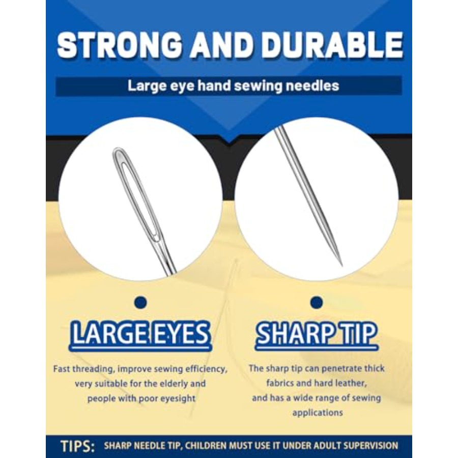 เข็มเย็บผ้าขนาดใหญ่ 7 ขนาด เข็ - Embroidery Needle บทวิจารณ์และราคา